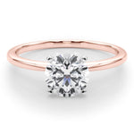 Maria - 2 Carat Diamond Solitaire Engagement Ring in Rose Gold - Monroe Yorke Diamonds