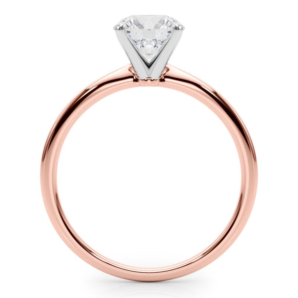 Maria - Exquisite 3 Carat Diamond Solitaire Engagement Ring in Rose Gold — hand-finished lab grown engagement ring by Monroe Yorke Diamonds — view 5