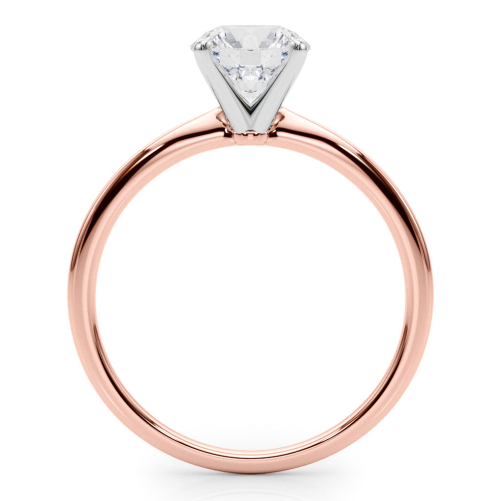 Maria - 4 Claw Solitaire Ring Setting with a Delicate Rounded Band
