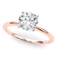 Maria - 4 Claw Solitaire Ring Setting with a Delicate Rounded Band