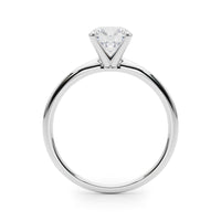 Maria - 4 Claw Solitaire Ring Setting with a Delicate Rounded Band