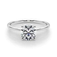 Maria - 4 Claw Solitaire Ring Setting with a Delicate Rounded Band
