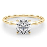 Maria - 3 Carat Diamond Solitaire Engagement Ring in Yellow Gold - Monroe Yorke Diamonds