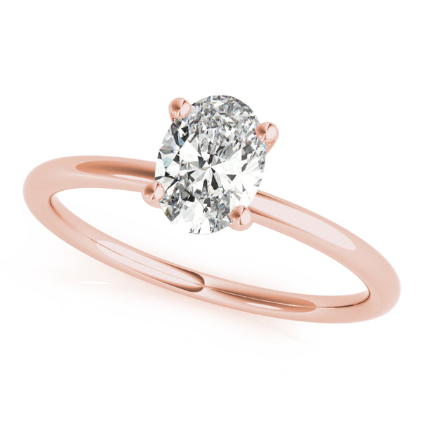 Margot Oval Diamond Engagement Ring in Rose Gold – Romantic Solitaire Design