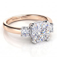 Meghan - Cushion Cut Three Stone Diamond Engagement Ring
