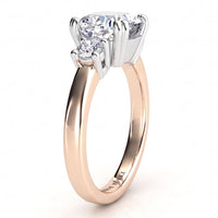 Meghan - Cushion Cut Three Stone Diamond Engagement Ring
