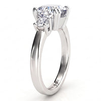 Meghan - Cushion Cut Three Stone Diamond Engagement Ring