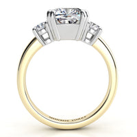 Meghan - Three diamond ring side view 2