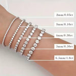 All our Moissanite tennis bracelets completed on hand