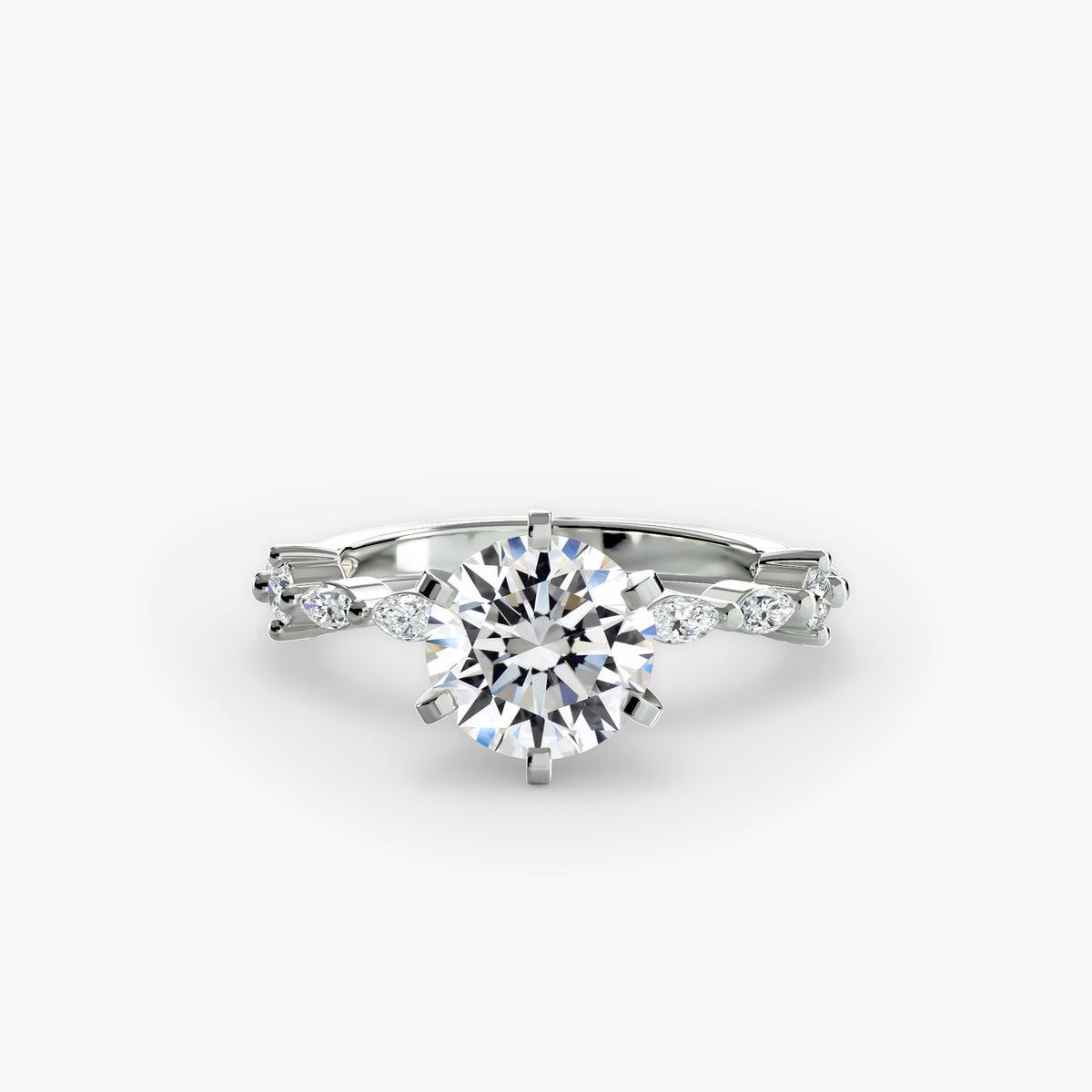 Solitaire with Eternity Pavé — view 2