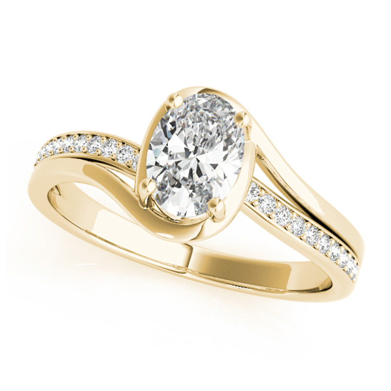 Nala - Artistic Oval Engagement Ring — view 6