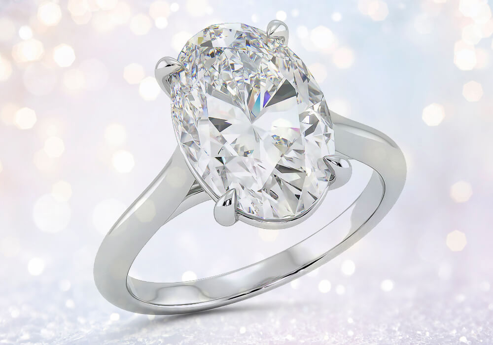 Oval diamond engagement ring - view our collection of oval diamond engagement rings