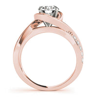 Piper rose gold wrap ring, second side view showing the band profile