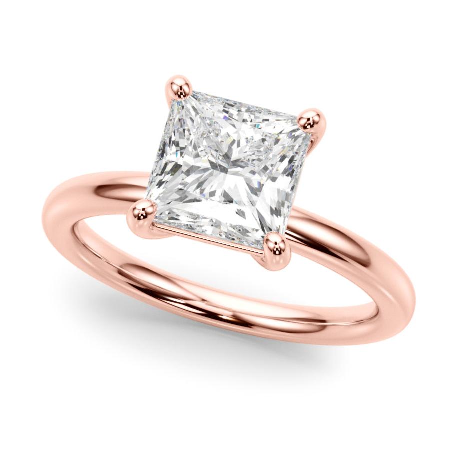 Melody — Princess Cut Lab Grown Diamond Solitaire Engagement Ring — hand-finished lab grown engagement ring by Monroe Yorke Diamonds — view 5