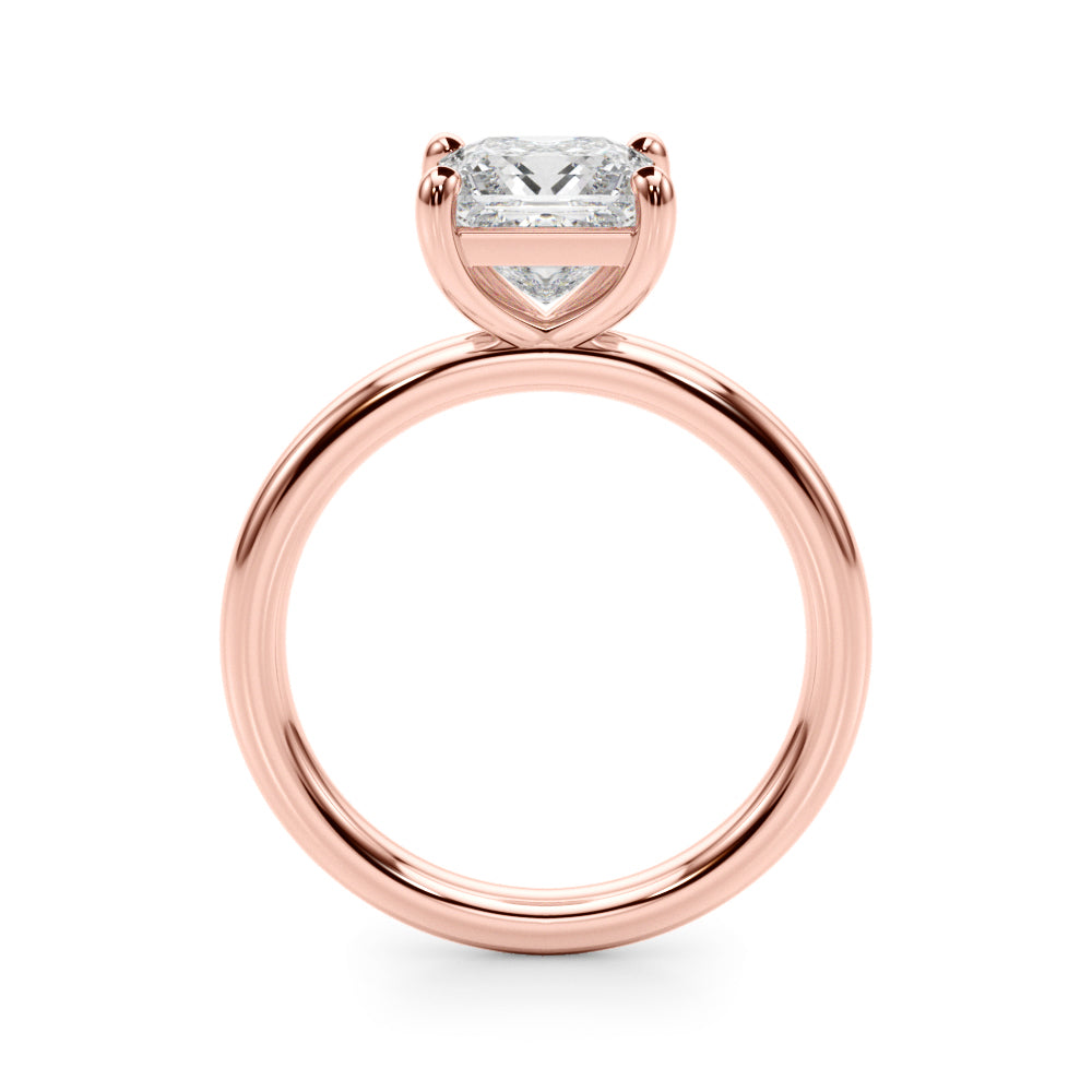 Melody — Princess Cut Lab Grown Diamond Solitaire Engagement Ring — hand-finished lab grown engagement ring by Monroe Yorke Diamonds — view 7
