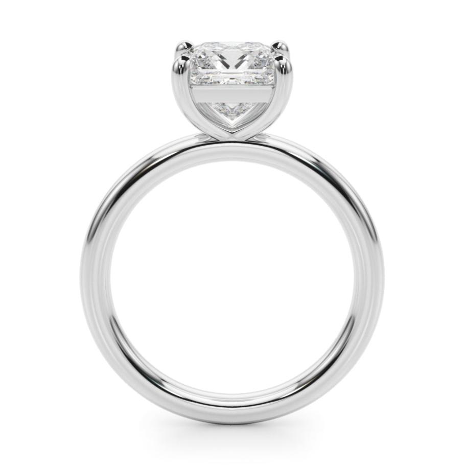 Melody — Princess Cut Lab Grown Diamond Solitaire Engagement Ring — hand-finished lab grown engagement ring by Monroe Yorke Diamonds — view 10