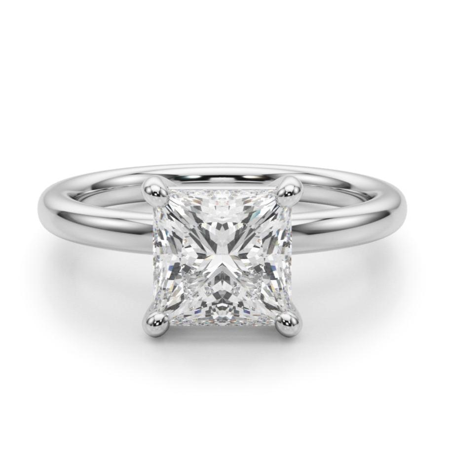 Melody — Princess Cut Lab Grown Diamond Solitaire Engagement Ring — hand-finished lab grown engagement ring by Monroe Yorke Diamonds — view 9