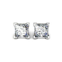 Madison IGI Cert Princess Cut Lab Grown Diamond Ear Studs E VS2 - Total 1.00 Carats thumbnail 4