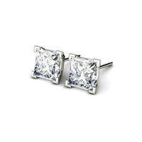 Madison IGI Cert Princess Cut Lab Grown Diamond Ear Studs E VS2 - Total 1.00 Carats thumbnail 3