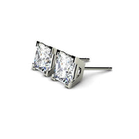 Madison IGI Cert Princess Cut Lab Grown Diamond Ear Studs E VS2 - Total 1.00 Carats thumbnail 2