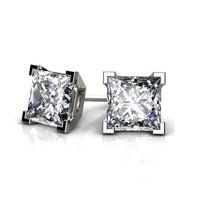 Madison IGI Cert Princess Cut Lab Grown Diamond Ear Studs E VS2 - Total 1.50 Carats thumbnail 1