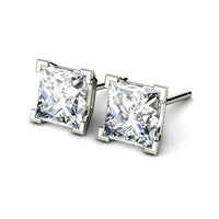Madison IGI Cert Princess Cut Lab Grown Diamond Ear Studs E VS2 - Total 1.50 Carats thumbnail 3