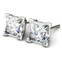 Madison IGI Cert Princess Cut Lab Grown Diamond Ear Studs E VS2 - Total 2.00 Carats thumbnail 3