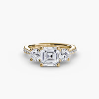 Three-Stone with Pavé Band thumbnail 80