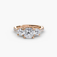 Three-Stone with Pavé Band thumbnail 24
