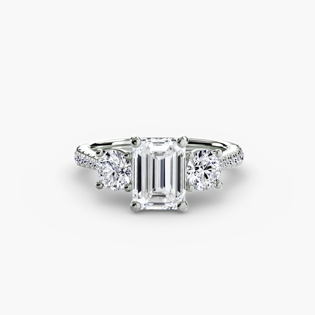 Three-Stone with Pavé Band — view 67