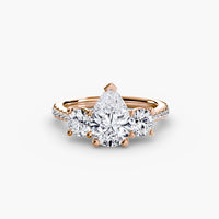 Three-Stone with Pavé Band thumbnail 26