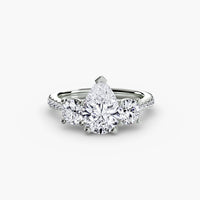Three-Stone with Pavé Band thumbnail 6