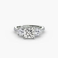 Three-Stone with Pavé Band thumbnail 3