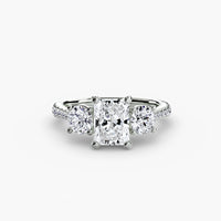 Three-Stone with Pavé Band thumbnail 9