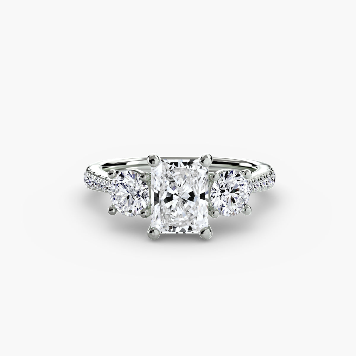Three-Stone with Pavé Band — view 39