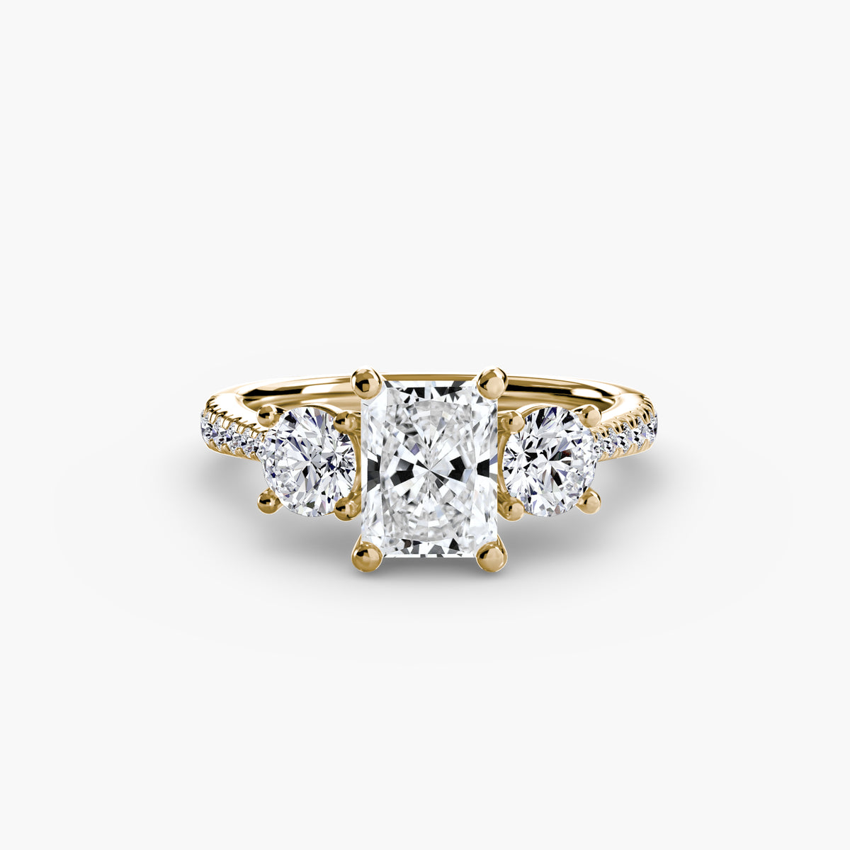 Three-Stone with Pavé Band — view 79