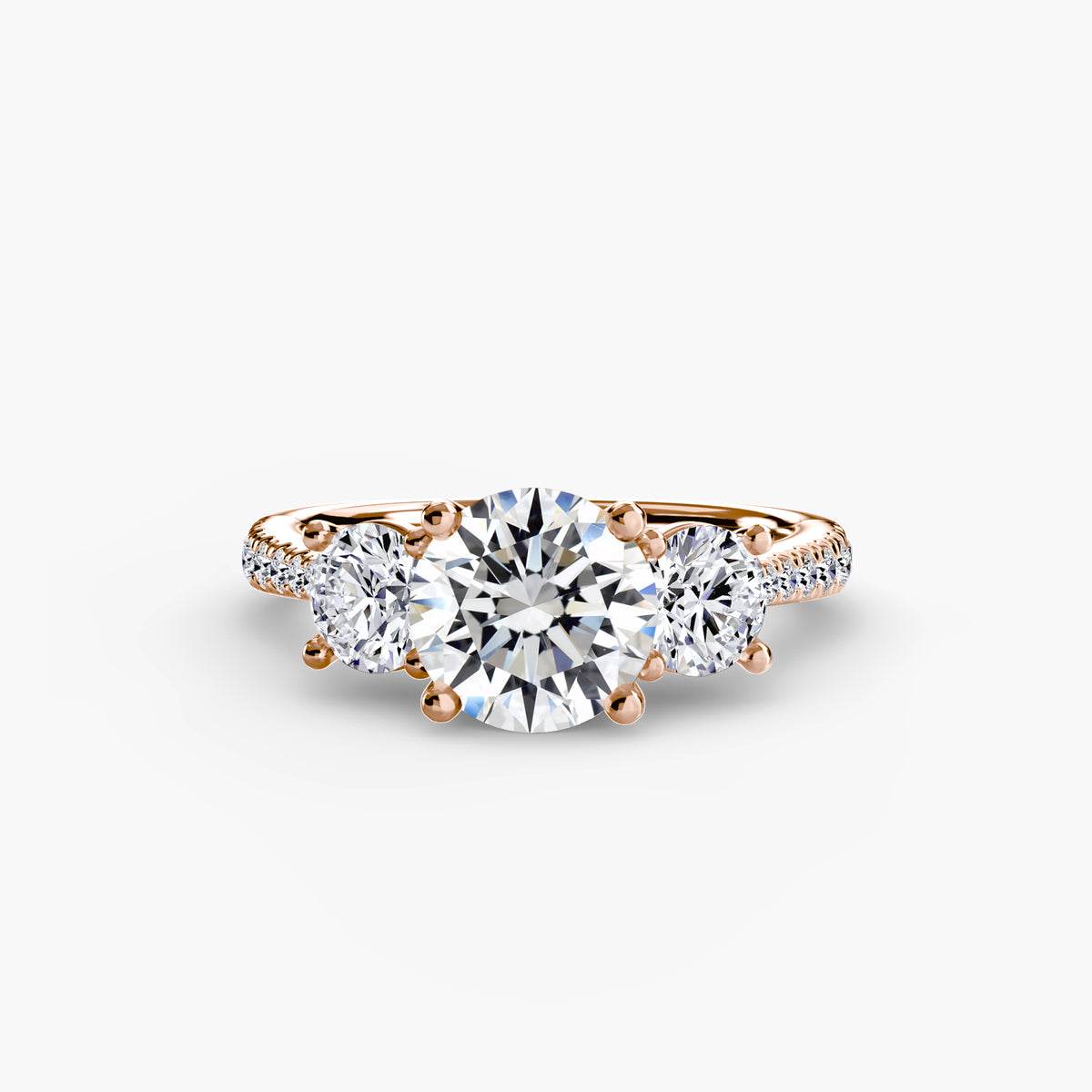 Three-Stone with Pavé Band — view 22
