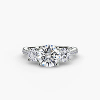 Three-Stone with Pavé Band thumbnail 62