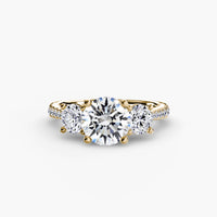 Three-Stone with Pavé Band thumbnail 12