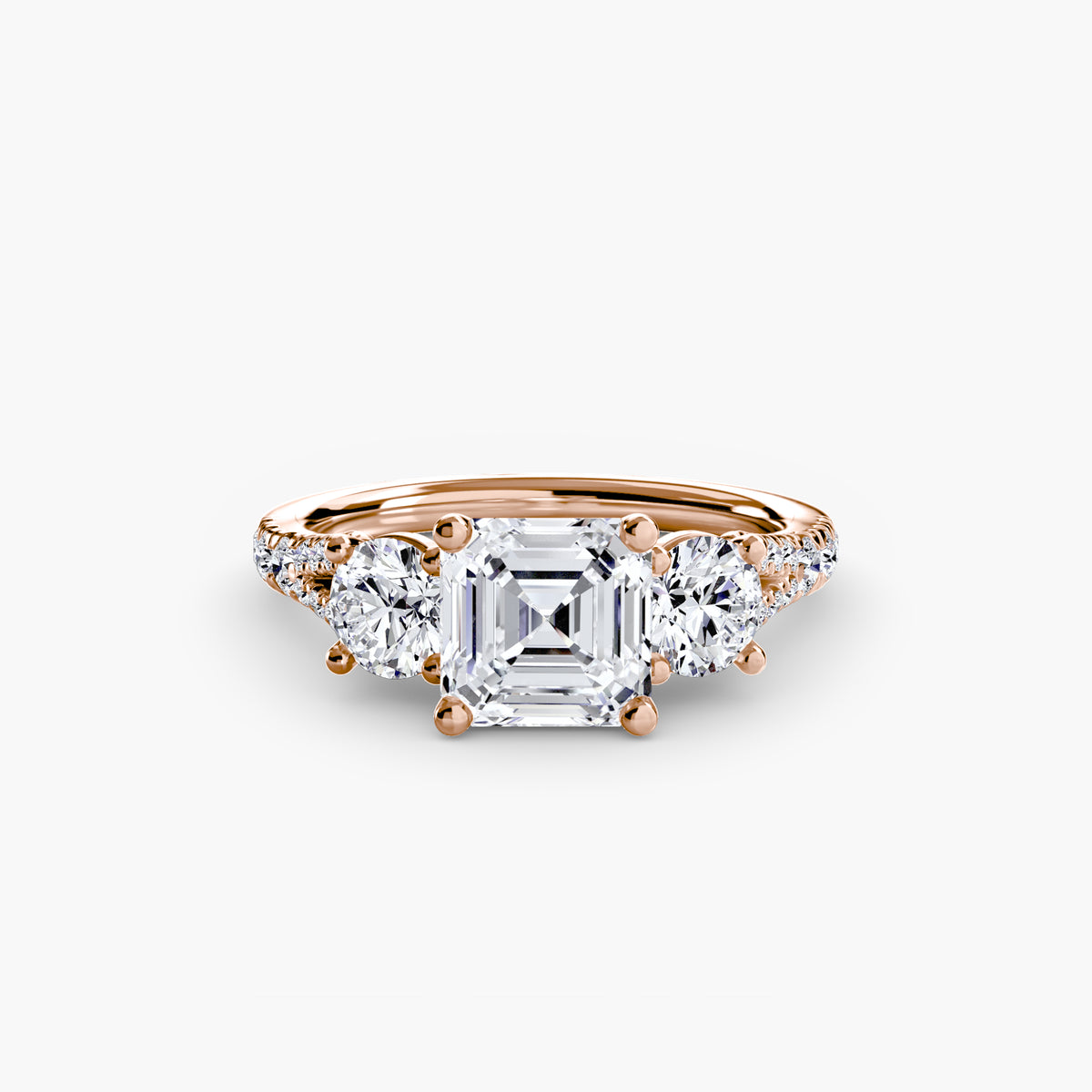 Three-Stone with Pavé Band 3 — view 90