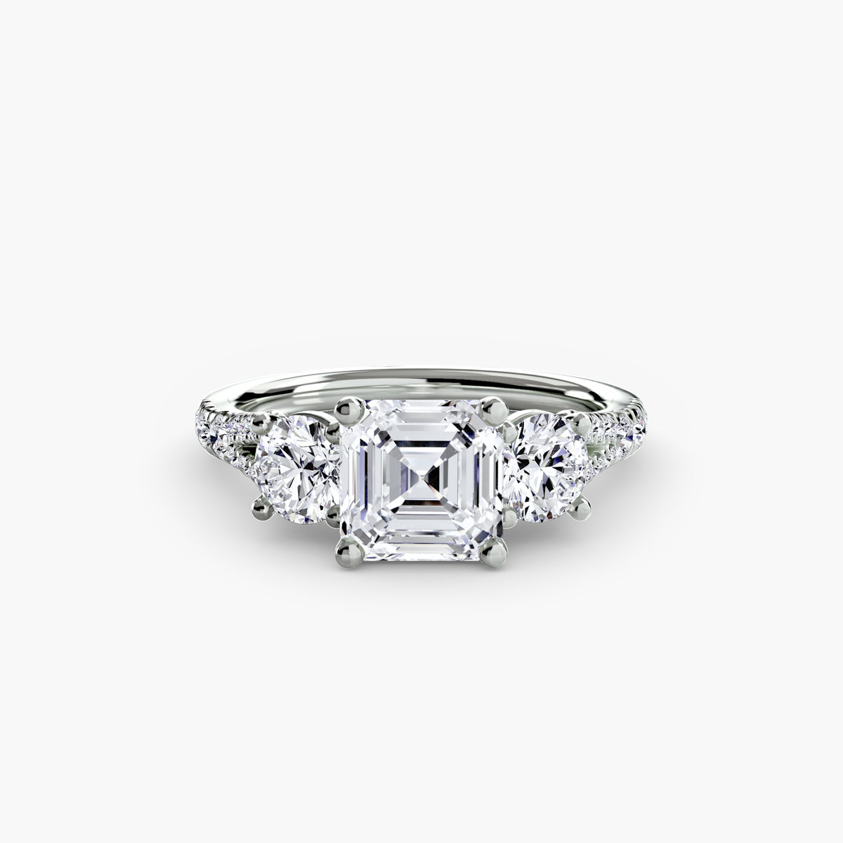 Three-Stone with Pavé Band 3 — view 40