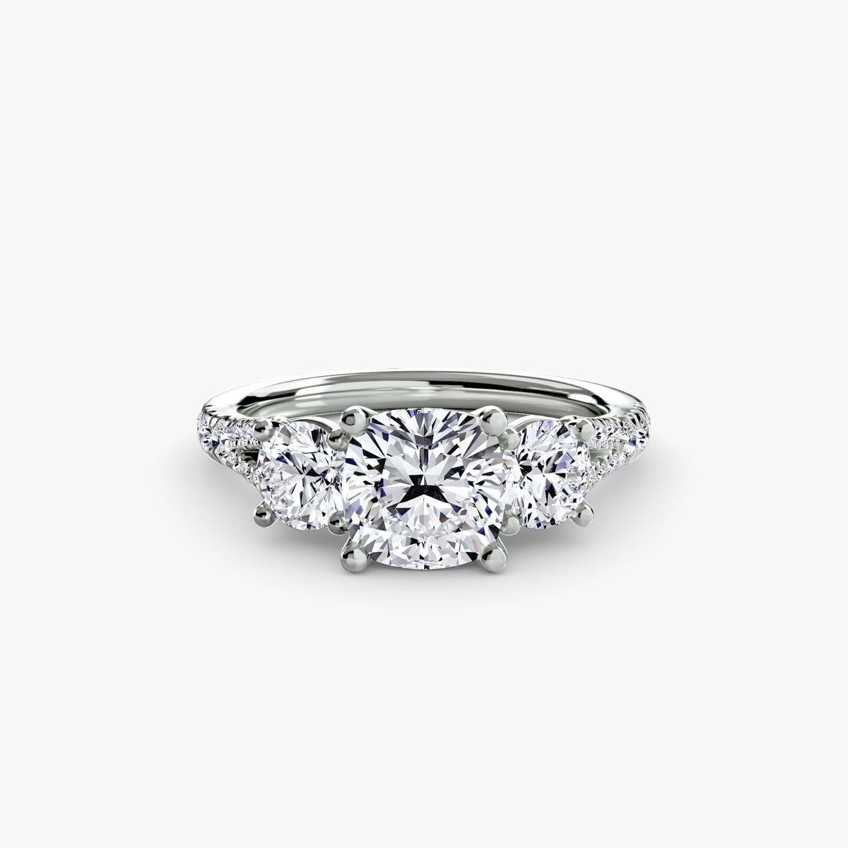Three-Stone with Pavé Band 3 — view 34