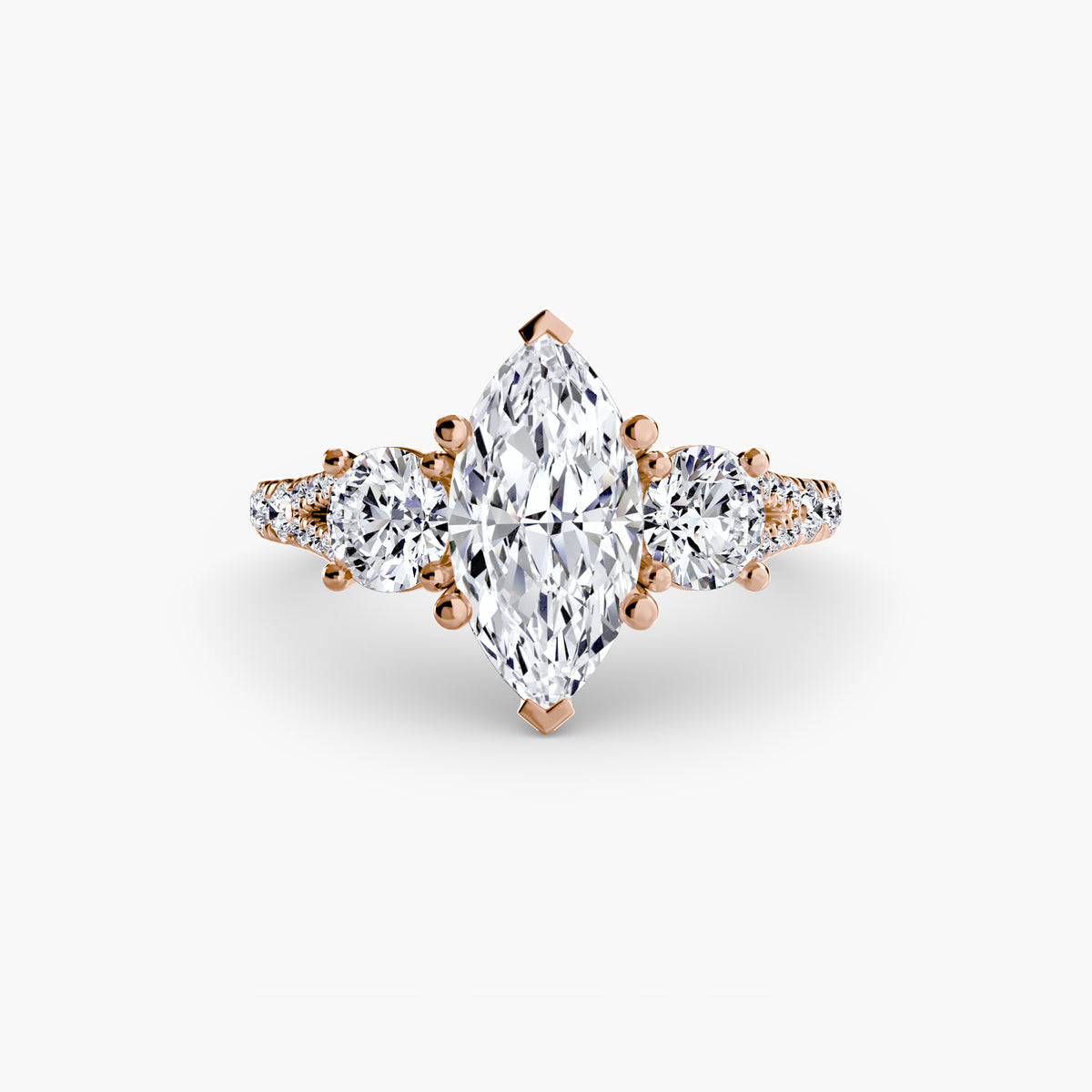 Three-Stone with Pavé Band 3 — view 61