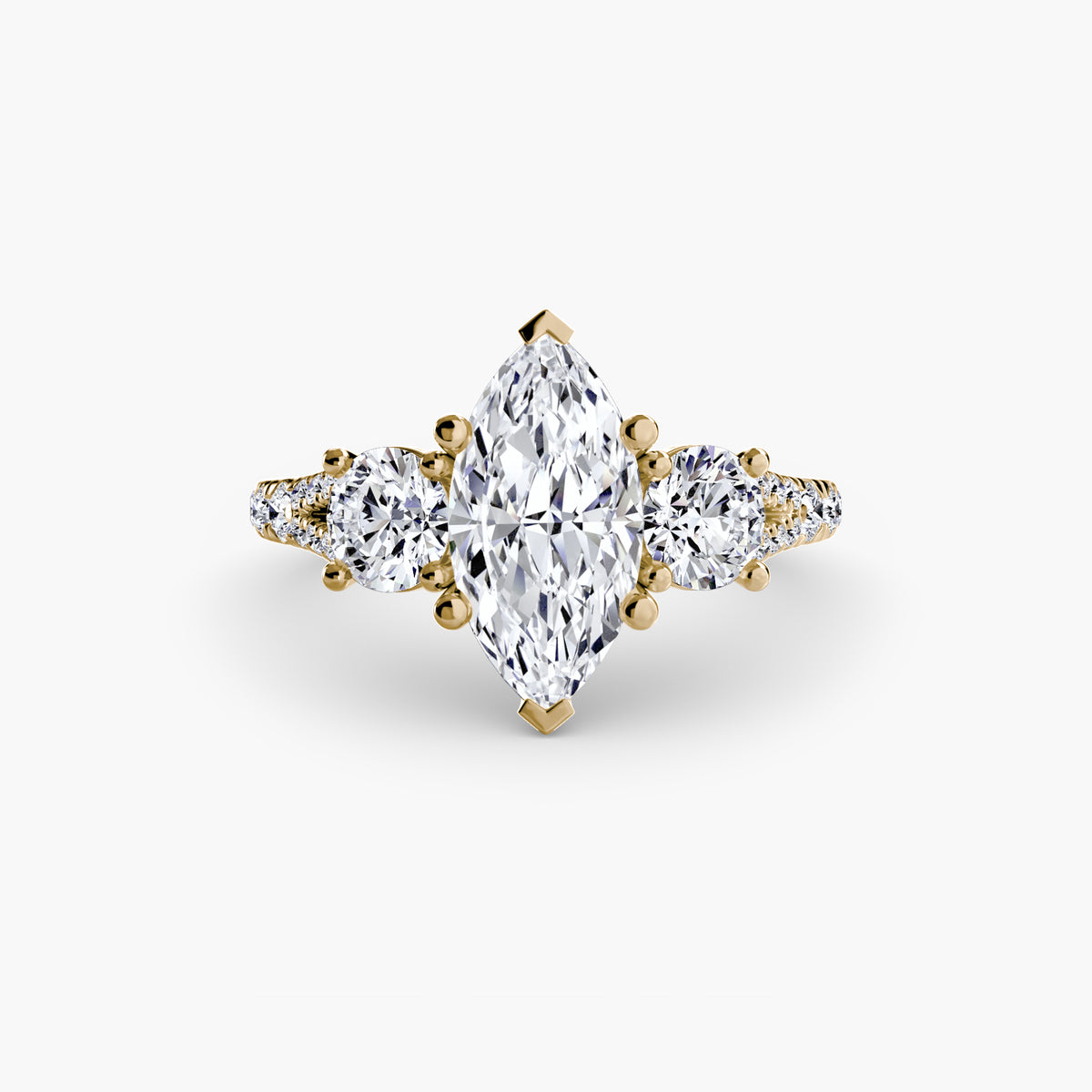 Three-Stone with Pavé Band 3 — view 51