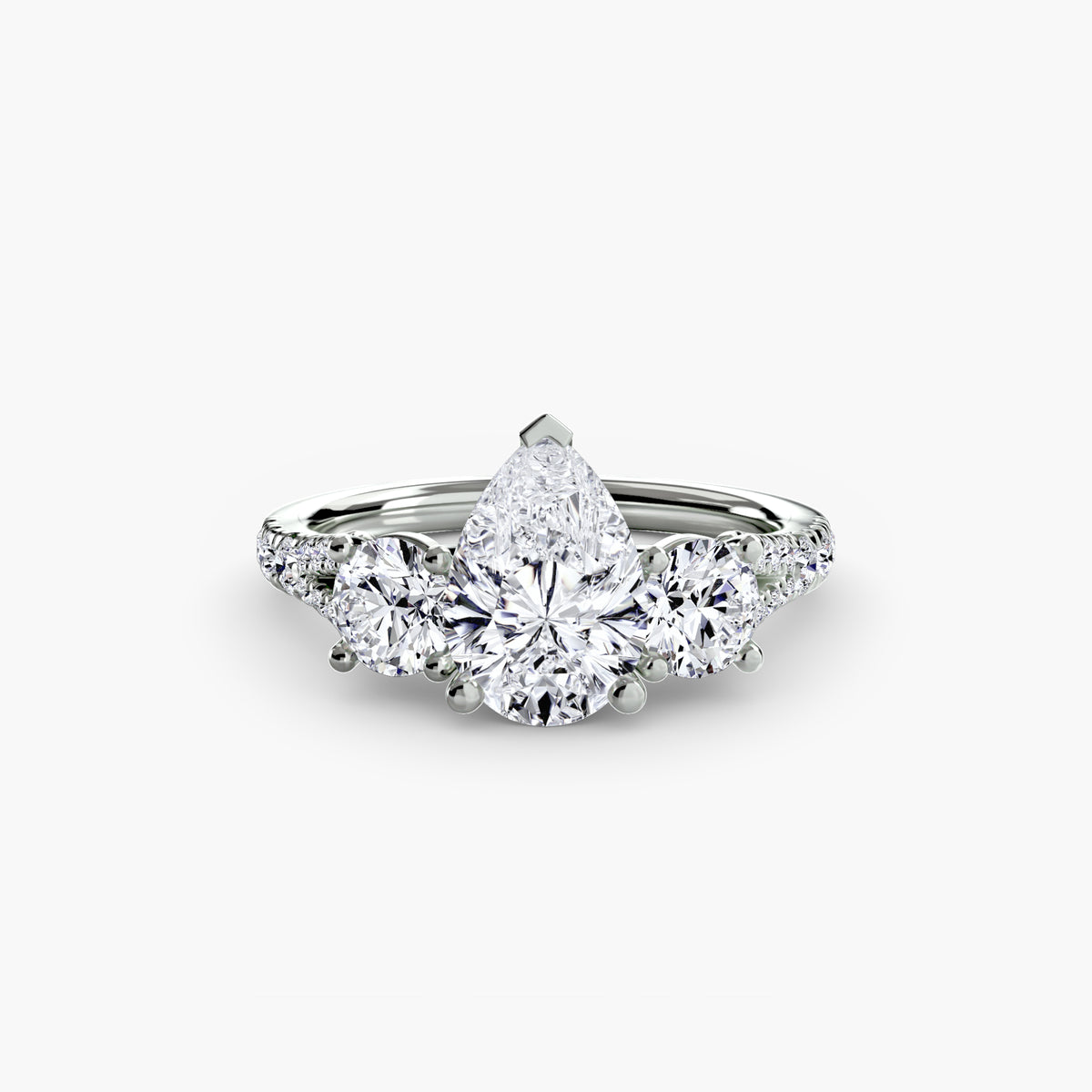 Three-Stone with Pavé Band 3 — view 6