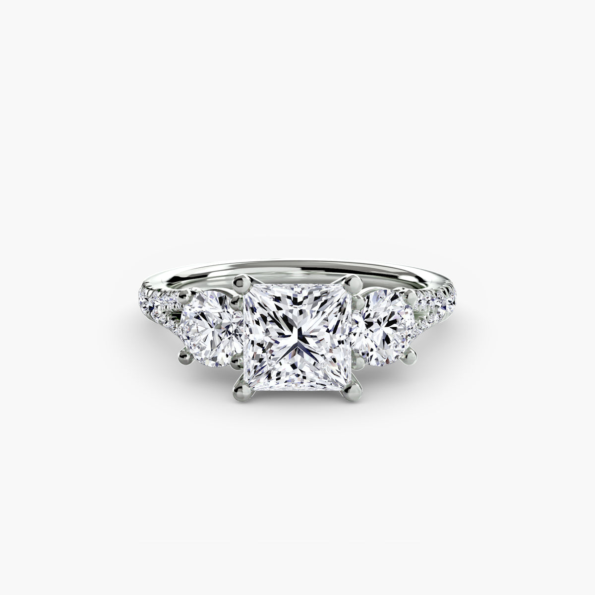 Three-Stone with Pavé Band 3 — view 3