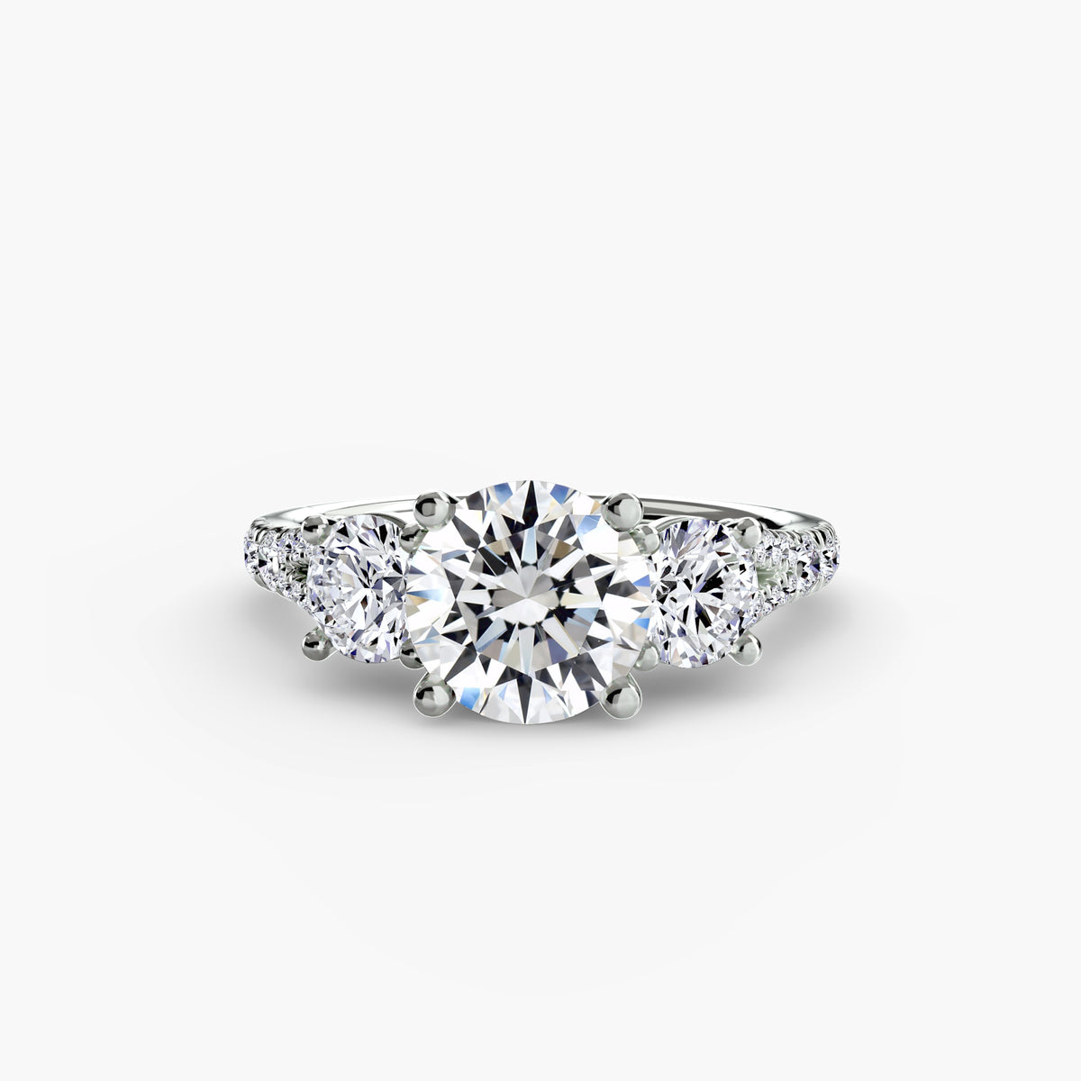 Three-Stone with Pavé Band 3 — view 92