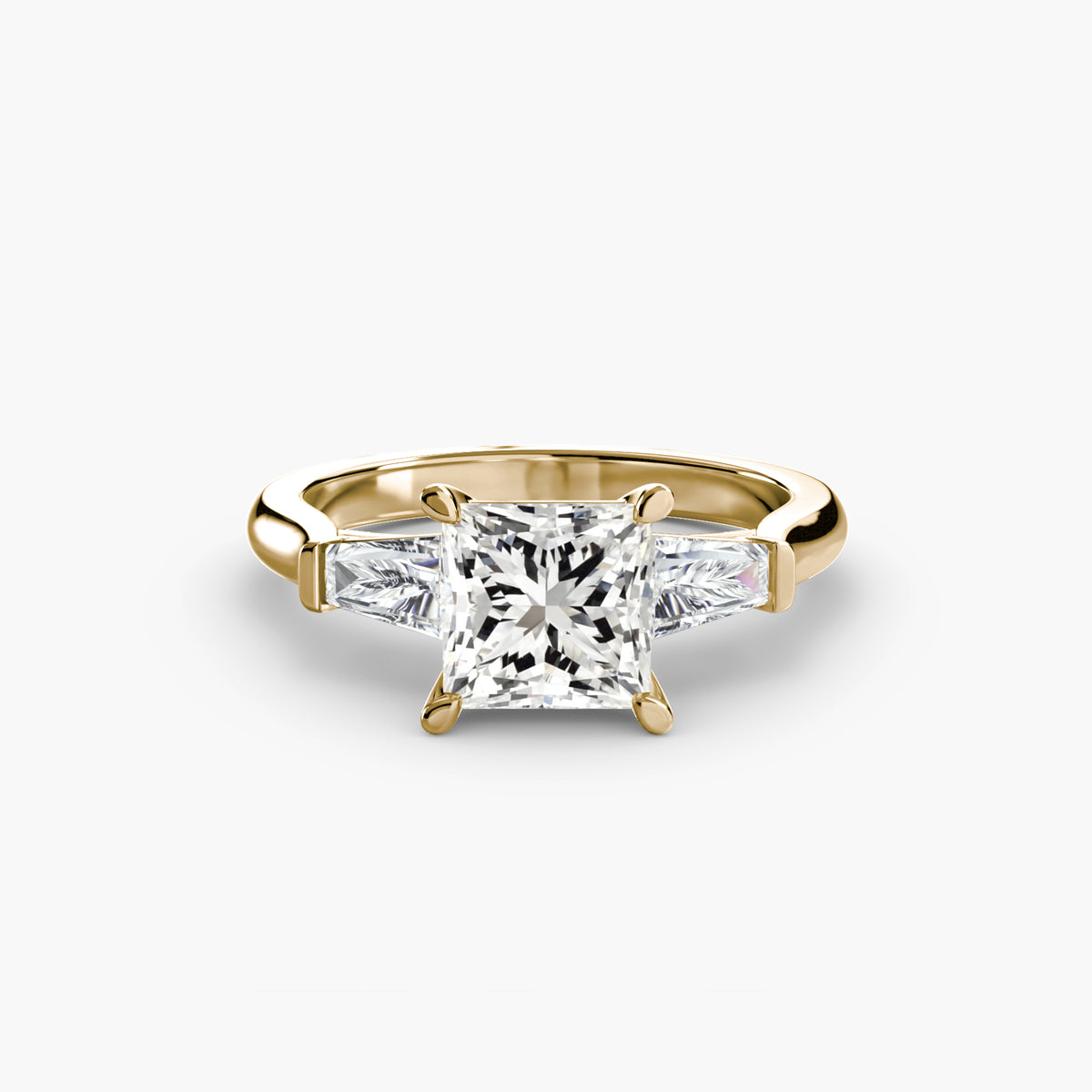 Three-Stone Ring (Baguette Side Stones) — view 12