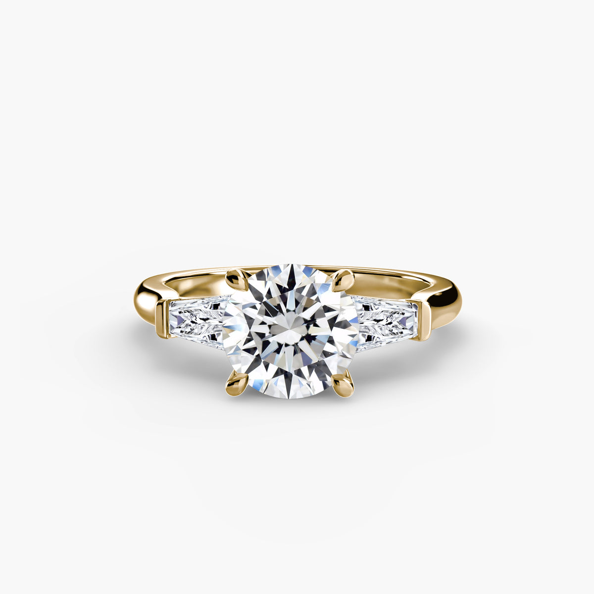 Three-Stone Ring (Baguette Side Stones) — view 65