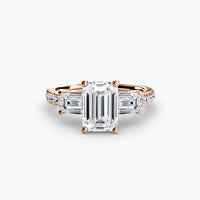 Three-Stone Ring with Pavé Band 4 thumbnail 84
